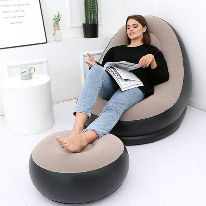 Canapé gonflable avec repose-pieds