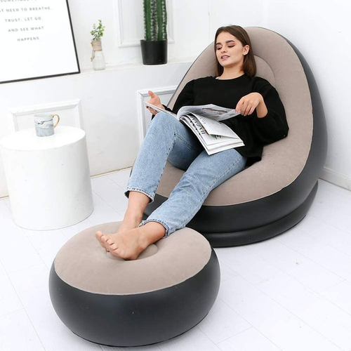 Canapé gonflable avec repose-pieds