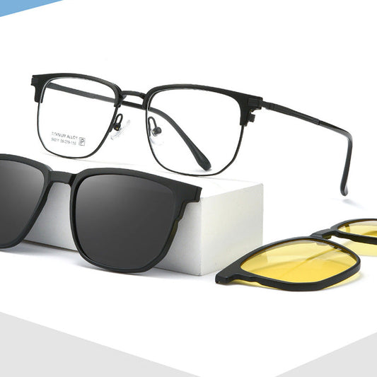 Lunettes de soleil carrée 3 En 1