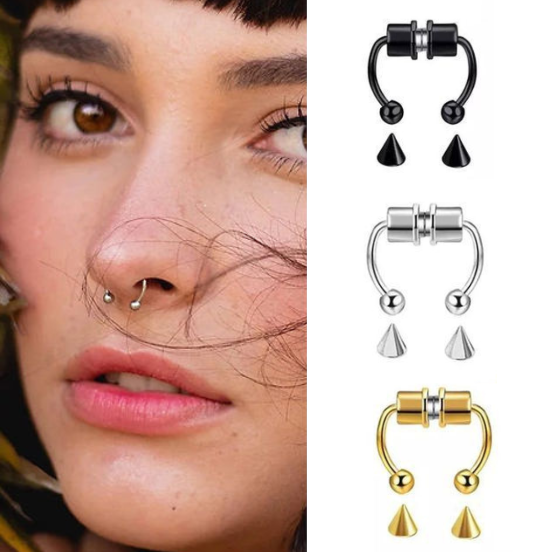 Pack 3 Piercing de nez magnétique