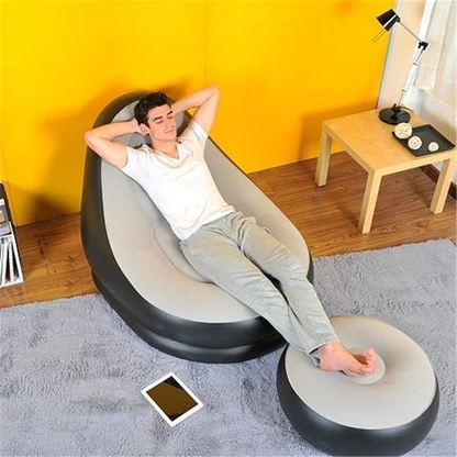 Canapé gonflable avec repose-pieds