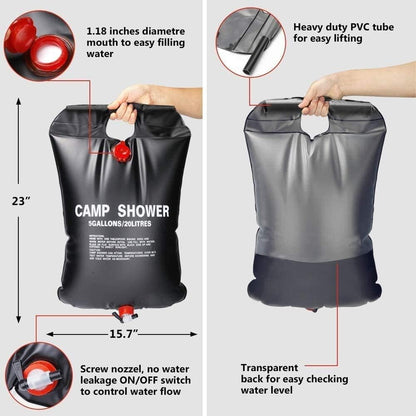 20L : Sac de douche de camping