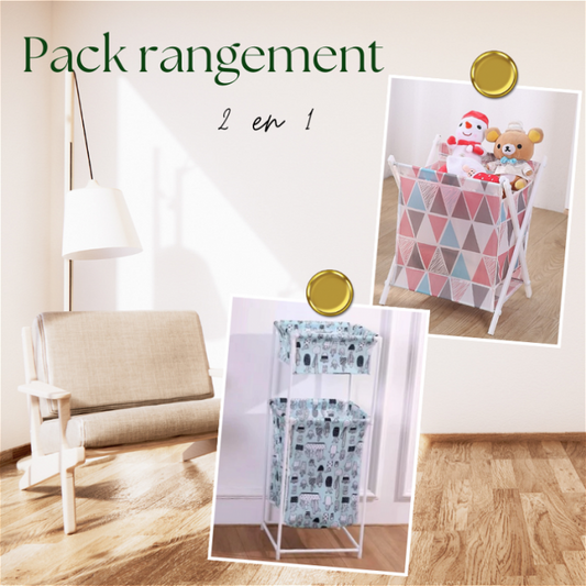 Pack rangement linge 2 en 1