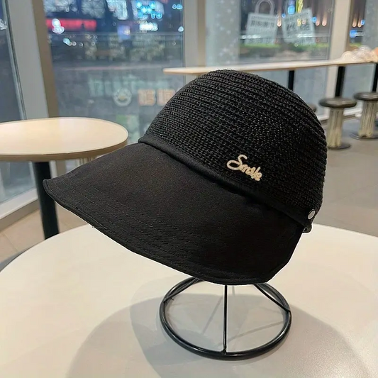 Chapeau à visière en paille