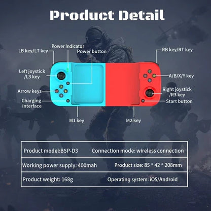 Manette de Jeu Élargissable pour Mobile